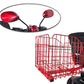 Folding Rear Basket For Most Mobility Scooters & Deluxe Scooter Rear View Mirror Pair BUNDLE